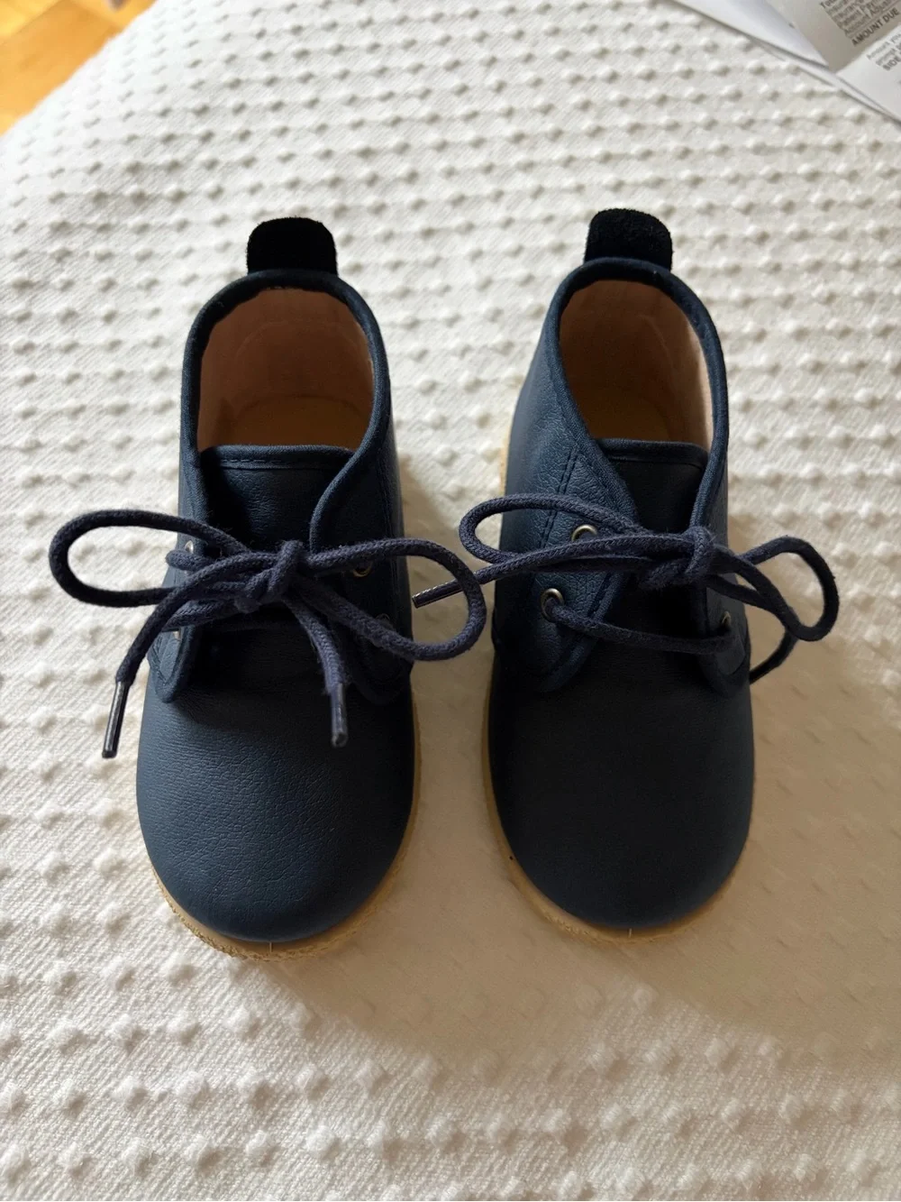 Navy Toddler Lace-Up Dress Shoes